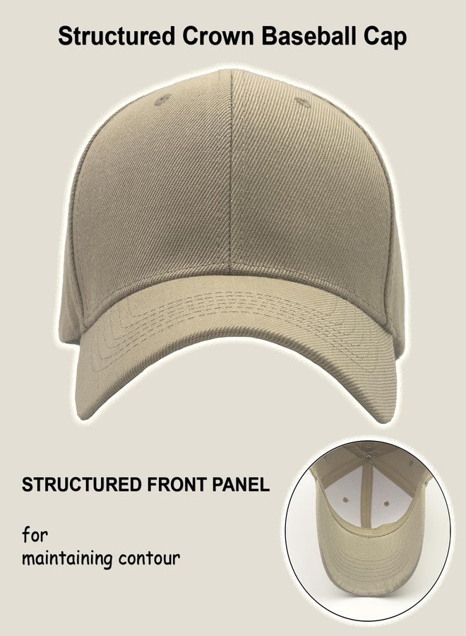 Utmost Structured Baseball Cap with Adjustable Closure - Performance Hat for Outdoor Activities and Custom Embroidery (1pc Khaki) - Image 3